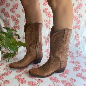 Real leather Nashville cowgirl boots